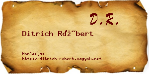 Ditrich Róbert névjegykártya
