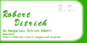 robert ditrich business card